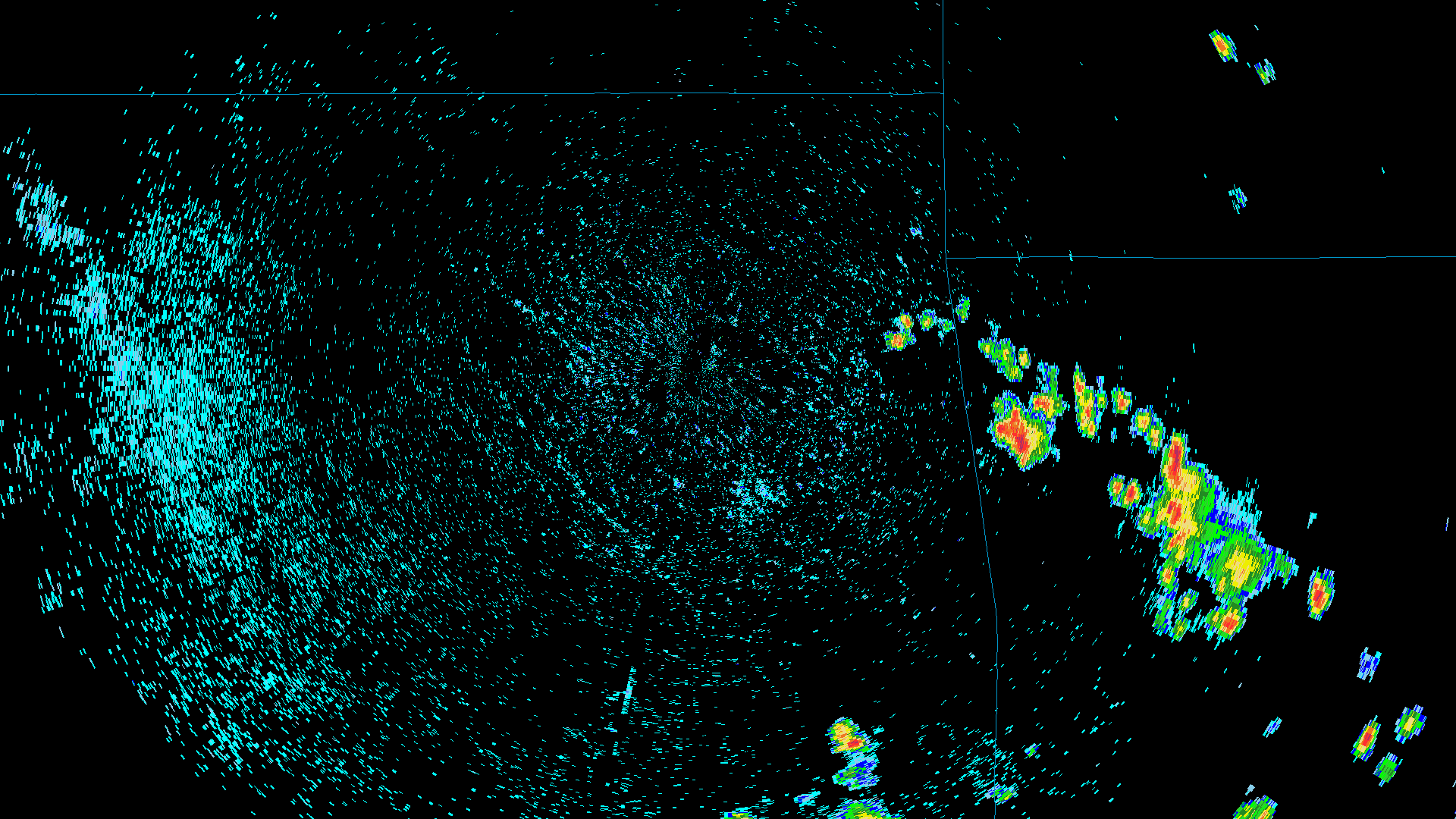 A radar animation showing the storm and its strong winds.