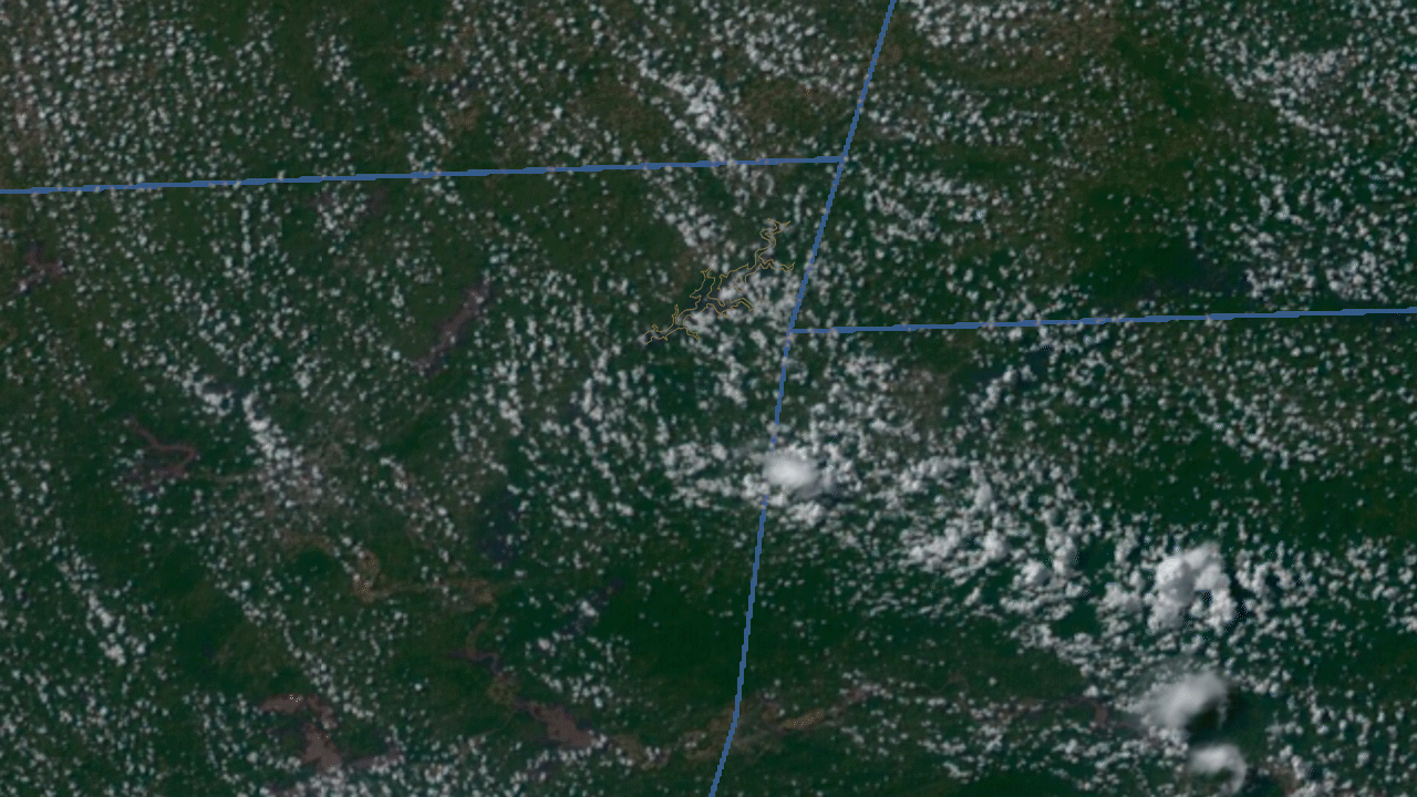 A short video clip showing the storm from space, recorded by the GOES satellite.